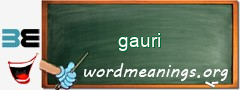 WordMeaning blackboard for gauri